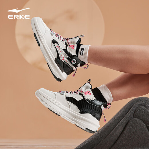 Hongxing Erke Danxia | Sports high-top sneakers in autumn and winter with contrasting colors, fashionable and versatile couple shoes