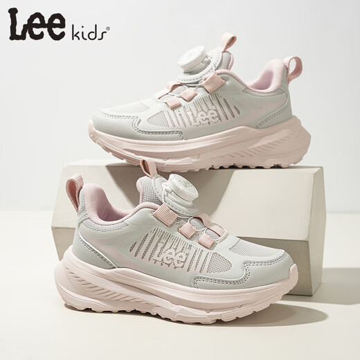 LEE KIDS children's sports shoes men's and women's running shoes 26 spring new running shoes non-slip wear-resistant casual shoes pink 34 inner length 22.5cm suitable for feet 21.5-22.0cm