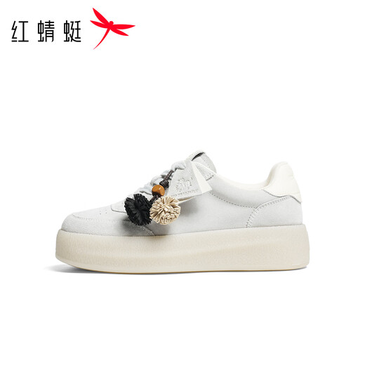 Red Dragonfly casual sneakers 2026 spring new women's shoes versatile bread shoes retro round toe thick-soled shoes for women WBB16607 brown beige 35