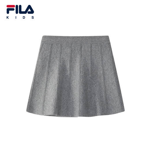 FILA children's clothing short skirt 2025 winter new style casual and comfortable woolen skirt for girls, middle and large children, dark ink gray-MG 110