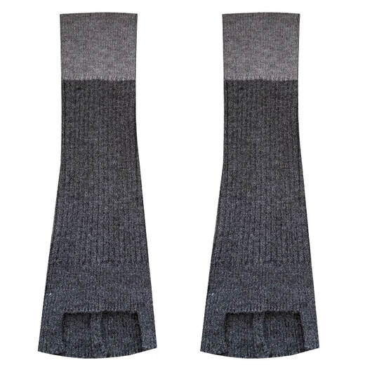 Kuiying (kuiying) contrasting color socks for women winter y2k cashmere socks with open Barn style calf covers with snow boots, long stockings, dark gray + black and gray contrasting colors, one size fits all (Priority for collection and purchase)