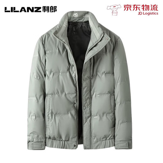 LILANZ Men's Winter Down Jacket Thin White Duck Down Thermal Storage Warmth Stylish Thickened Stand Collar High-end Jacket Khaki 2XL