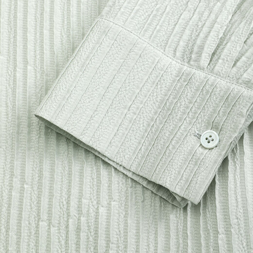 YOUNGOR (YOUNGOR) shirt women's 2026 spring and summer young women's long-sleeved shirt silk plain shirt store same style light green YLFC131003SQF 36 (160/84A)