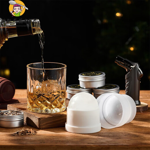 OIMG Japan imported high-quality cocktail mixer household Italian high-end whiskey smoker set cocktail smoker G set-smoker*1+musket*1+tools*2+wood*7