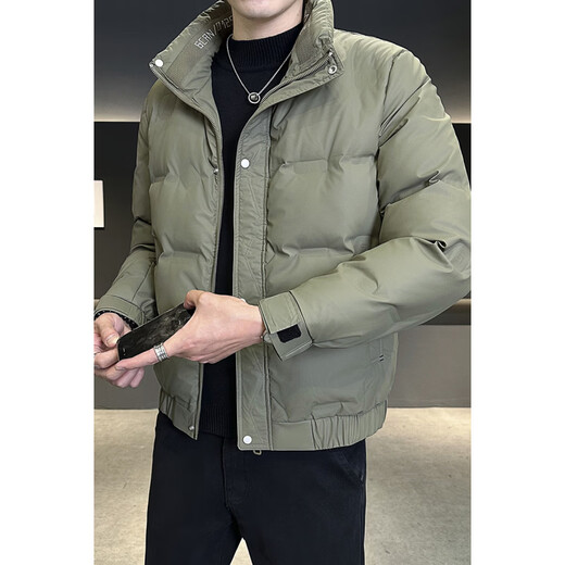 SNOWFLYING high-end brand winter new stand collar winter new white duck down thickened trendy versatile down jacket men's jacket off-white XL men's 2025 new model recommended 140-160Jin Jin equals 0.5 kg