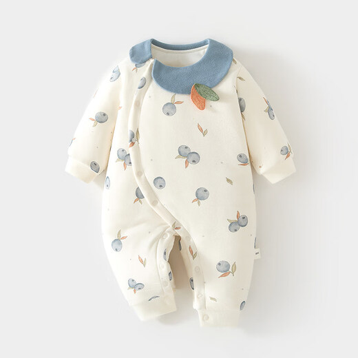 JOYNCLEON winter baby thickened jumpsuit baby quilted newborn warm cotton clothes infant rompers outing clothes LTY0500 pink (pinkberry childish heart 120g cotton one-piece) 66cm 3-6 months recommended weight 6.8-8.9kg