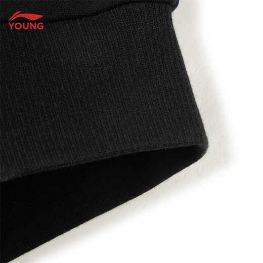 Li Ning Children's Clothing Children's Baseball Uniforms Boys' Tennis Series Soft Skin-Friendly Knitted Jackets YJDW013 Black-3 160