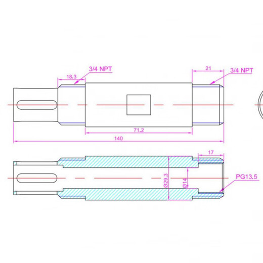 PH Prevue HendryxPH stainless steel electrode protective sleeve 3/4 external thread PG13.5 internal thread E+H Mettler 12 glass universal style stainless steel protective sleeve 1 piece not invoiced