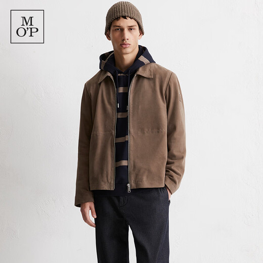 Marc O'Polo/MOP 【商场同款】2026春季新款休闲简约衬衫领夹克外套男士上衣 灰咖色729 S