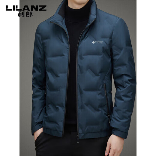 LILANZ Итальянский мужской пуховик 2025 года, новинка осени и зимы, короткий белый утиный пуховик с воротником-стойкой для людей молодого и среднего возраста, чтобы согреться, черный M 170 Рекомендуется 90Jin Jin равен 0,5 кг -120Jin Jin равен 0,5 кг