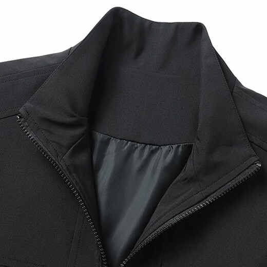 Playboy (PLAYBOY) jacket men's spring and autumn casual trend all-match windproof outdoor sports solid color lapel coffee M