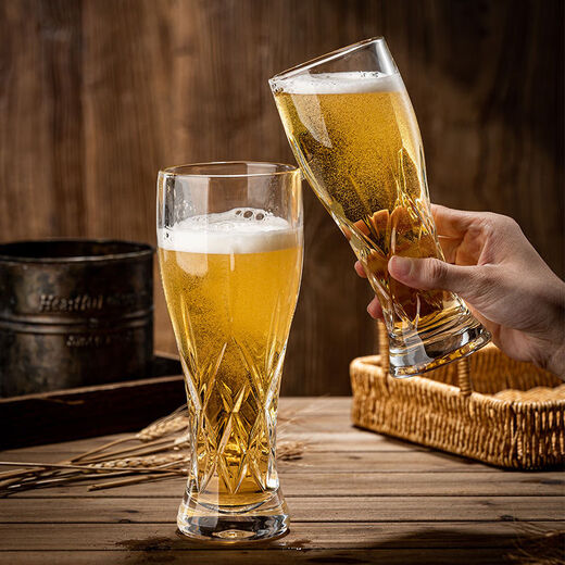 Fantasy Craft Beer Mug Set Drinking Cup Draft Beer Cup Thickened Large Shine Stone 500ml (2 pieces)