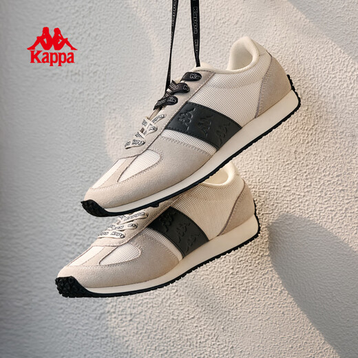 Kappa Kappa Dream Sports Shoes Women's 2026 Spring New Soft Sole Retro Casual Shoes Fashionable and Versatile Running Shoes Cheese White/Black 35