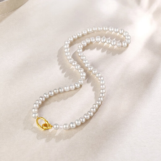 Saturday Fortune S925 Silver Pearl Bracelet Women's Simple Geometric Bracelet Birthday Gift X0712945 17cm
