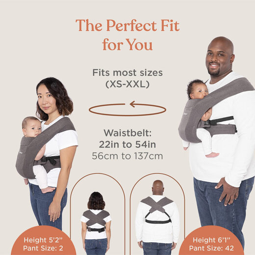 ERGObaby 美国二狗婴儿背带新生儿前抱式 3-11kg 两面针织 粉色