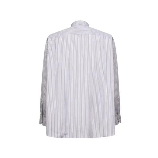 PRADA Women's Shirt Breathable and Comfortable Cotton Striped Commuting Daily Top Simple White One Size | IT-48