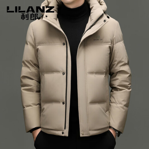 LILANZ пуховик мужской зимний утолщенный 2025 новый модный тренд ветрозащитный утолщенный теплый 90 утиный пуховик для мужчин черный M 170/92A