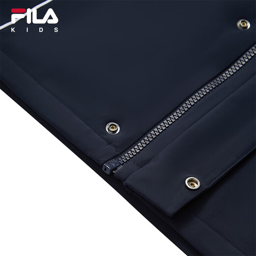 FILA Children's Clothing Cotton Clothes 2026 Spring New Men's and Large Children's Outdoor Hooded Woven Two-piece Set RD Royal Blue-NV 140