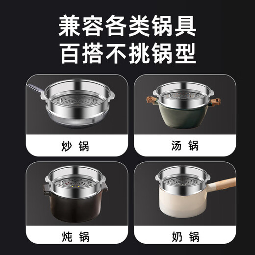 Yong Huan Lid Steamer Wire Accessories Steamer Steam Grid Glass Lid Electric Cooking Pot Accessories Small Pot Stainless Steel Steamer Suitable for 17CM Pot Mouth Diameter