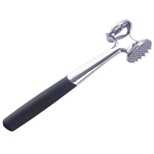 Pick-up cat double-sided meat hammer steak hammer tenderizer needle stainless steel zinc alloy pounding pork chop German meat hammer tool solid double-sided large and small teeth