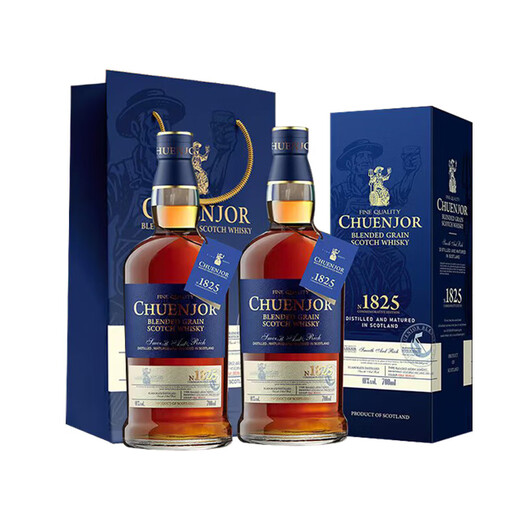 格兰尼维（CHUENJOR）纯爵1825苏格兰威士忌原装进口洋酒正品礼盒装700ml  2瓶【店长推荐】送酒杯+礼袋礼盒