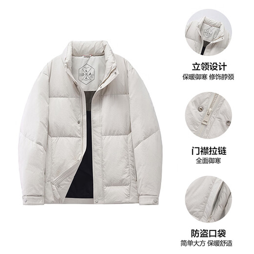 Yalu 2025 new down jacket short cold-proof stand-up collar warm 90 duck down loose daily men's autumn and winter jacket black M recommended 120-130 Jin Jin equals 0.5 kg