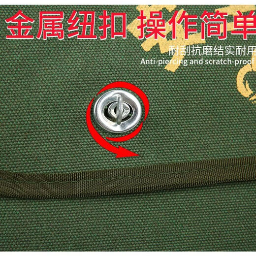 Storage pocket tool bag double-layer large multi-functional medium-sized carpentry electrician thickened bricklayer encrypted canvas wear-resistant and thickened non-fading double-layer medium length 40 width 16 height 35