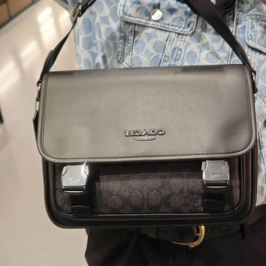 COACH new men's messenger bag briefcase official flagship authentic 110 QB/BK black default