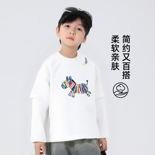 Yoyo Fairy Tale Spring and Autumn Children's T-shirt Cotton Comfortable 2026 Boys Spring Clothes Fake Two-piece Tops Medium and Big Children's Bottoming Shirt Trendy