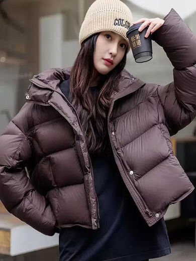 Woodpecker (TUCANO) down jacket for women, short, small, 2025 new winter, great-looking, popular winter clothing, thickened white duck down, matt gray, high loft duck down, M 125-145Jin Jin is equal to 0.5 kg
