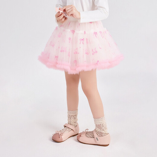 DEESHA Children's Clothing Girls Skirt 2026 Spring and Autumn Style Girls Baby Toddlers Sweet Bow Mesh Skirt