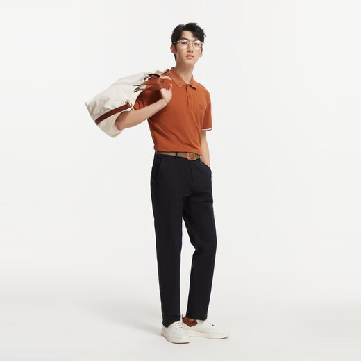 JOEONE High Elastic Water Repellent Casual Pants Men's Spring Cool Quick-drying Comfortable High Elastic Pants Slim Fit+Black+JB1D81012 32 Sizes 175/80A (2.46) Feet 82cm