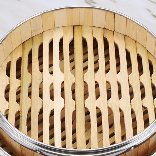 Tuojin imported high-quality commercial snack steamer from Germany, bamboo steamer, rice steamer, stainless steel edge steamer, Cantonese style, lid 26cm