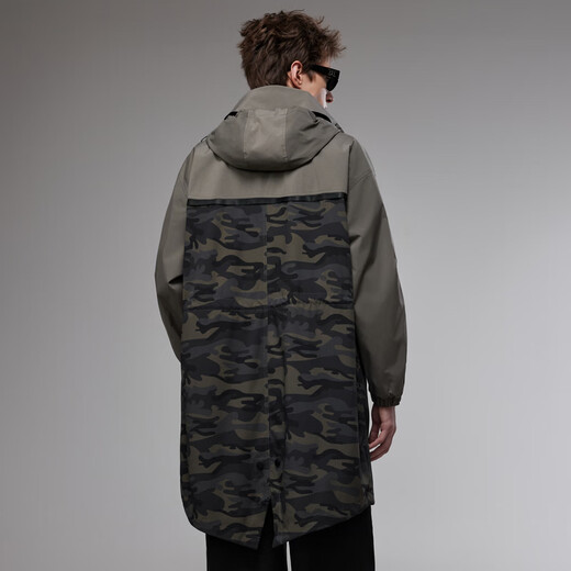 CABBEEN splicing camouflage design CABBEEN casual street workwear style windbreaker spring men's 3261137001 olive green L /175/50