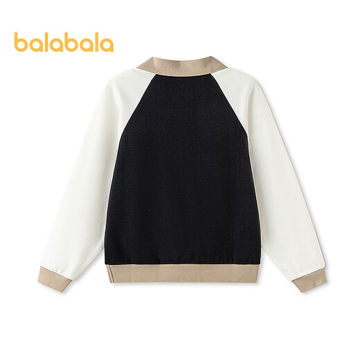 BALABALA children's clothing boys' long-sleeved T-shirt children's spring tops big children's color-blocked bottoming shirt raglan sleeve fashion blue and white tone 00381 130
