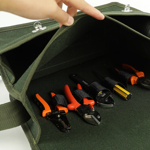 Hejiangong electrician special canvas bag multi-functional repair and installation electrician bag hardware tools wear-resistant thickened single shoulder crossbody bag 009 extra large upgrade model length 45 width 14 height 35_ non-fading sail