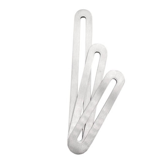 Xu ordered 304 stainless steel opening baffle adjustable through-hole straight piece holder bracket baffle metal steel sheet iron sheet through-hole straight piece 3*20*90 (hole 6.5mm)
