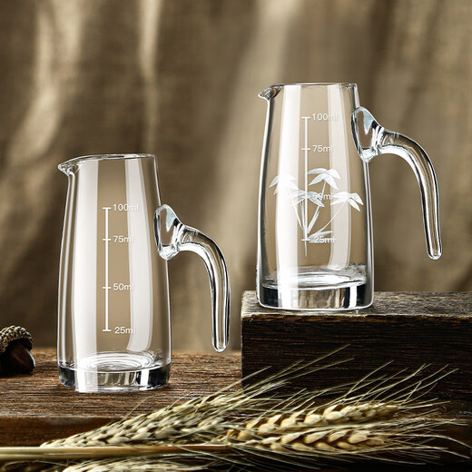 YWZR German original imported high-end Chinese wine dispenser drinking white wine cup set household flask crystal glass wine set Gentleman bamboo wine dispenser * 12 + cups * 12 + single layer cup holder