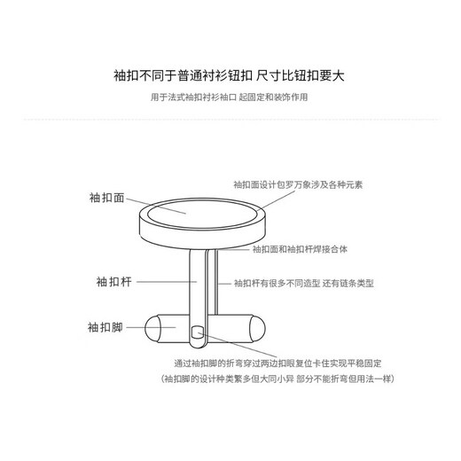 Cufflinks (KFLK) French shirt cufflinks for women's light luxury custom shirt decorative cuff buttons gemstone cufflinks Cufflinks K286