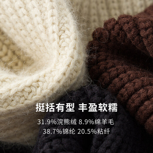 Dianyu dinv/ Dianyu Stacking Diary Raccoon Sheep Wool Knitted Sleeveless Inner Vest Women's Vest and Waistcoat Brown One Size