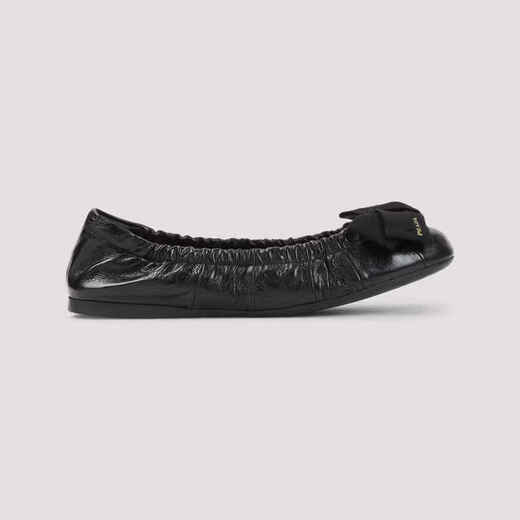 PRADA SS26 Light Luxury Women's Black Leather Ballet Flats BLACK 20 | 38 IT