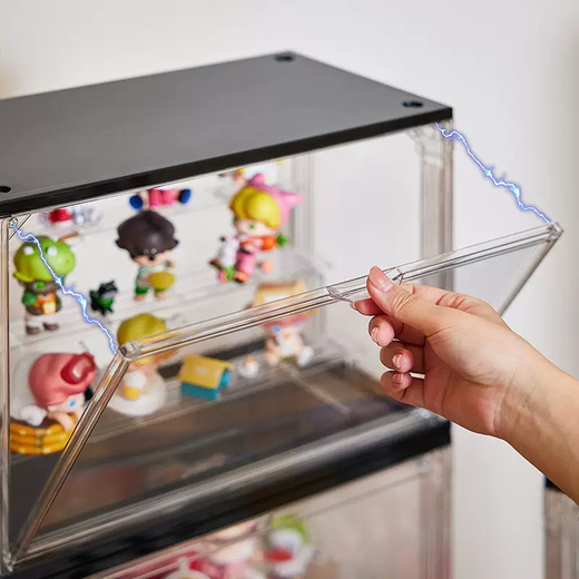 Yusenyi RMAX blind box storage display acrylic transparent bubble Matt doll display box labubu figure dust-proof cabinet Roman column large transparent figure box 1 free 10 building blocks