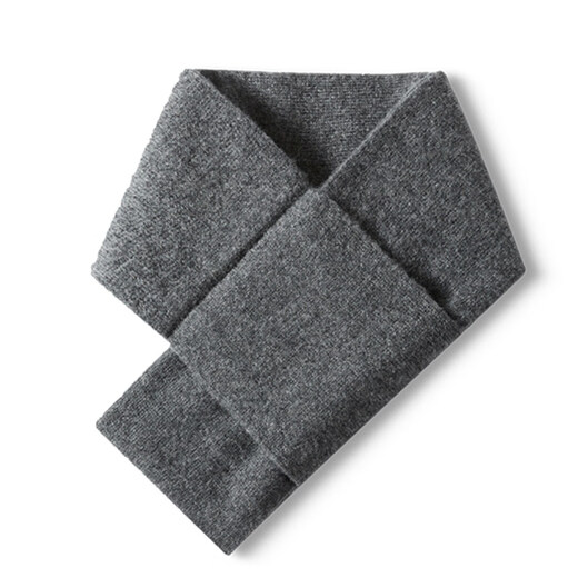 Small scarf men's new 2024 winter warm neck protection short couple wool scarf navy blue