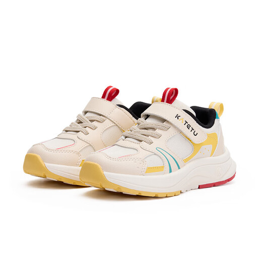 Carter Rabbit Children's Shoes Children's Sports Shoes 2026 Spring New Anti-slip Wear-Resistant Breathable Basketball Shoes Running Shoes White Yellow 24 Inner Length About 15.5cm Foot Length About 14.1-14.7