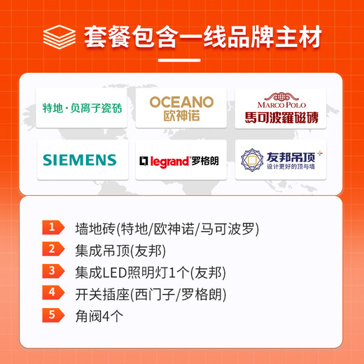 B&Q Kitchen Partial Renovation Package Full-Inclusive Kitchen Renovation Environmentally Friendly Home Improvement Partial Renovation Deposit China