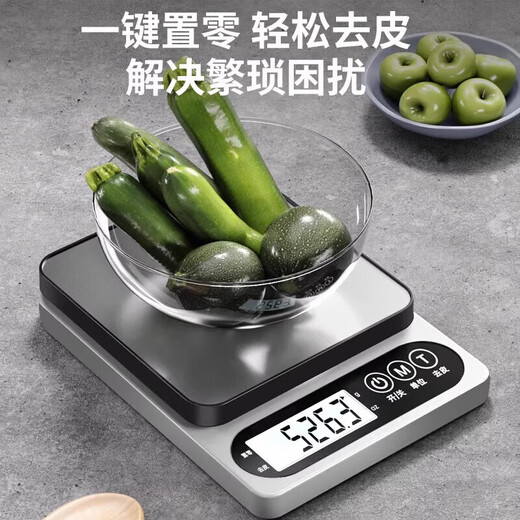 Procurement and Sales Recommendation Kitchen Scale Electronic Scale Household Small Accurate Gram Scale High-Precision Baking Scale Scale Stainless Steel Battery 5kg/0.1 Free Pallet + Five Great Gifts