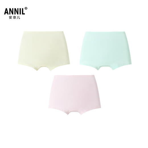 Anair girls' three-piece boxer briefs 2026 spring new cotton boxer briefs, skin-friendly, comfortable and antibacterial, combination 02 (sprouting yellow + gummy green + porcelain light powder) 110