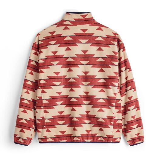 Madden workwear American Navajo polar fleece sweatshirt fleece soft waxy zipper cardigan double-sided stand-up collar jacket men's spring top Indian men's fleece sweatshirt/winter inner wear/high street/hoodless/red sweatshirt 2XL