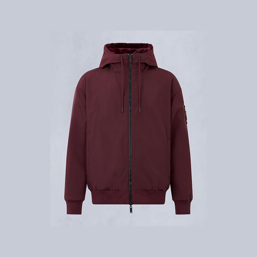 Moose Knuckles men's ROLAND reversible jacket, imitation fur reversible, cold-resistant and warm, trendy luxury casual jacket, dark red S