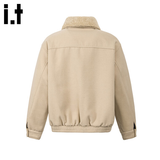 CHOCOOLATE it trendy brand retro loose khaki jacket men's winter new velvet thickened warm casual versatile cotton jacket khaki L recommended 110-130Jin Jin equals 0.5 kg